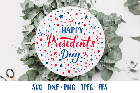 Happy President’s Day SVG. USA holiday. Patriotic round sign SVG LaBelezoka 