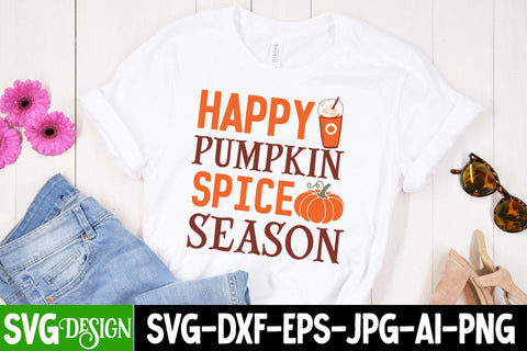 Happy Pumpkin Spice Season SVG Design, Happy Pumpkin Spice Season Sublimation PNG, Fall Farmhouse SVG Cut File , Fall Farmhouse SVG Quotes , Fall SVG Cut File, Autumn SVG Cut File SVG BlackCatsMedia 