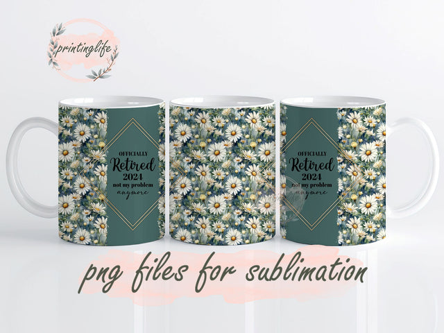 Happy Retirement Mug Wrap Design, Instant Digital Design Download Mug Wrap Design, Mug Design PNG Sublimation PrintingLife 