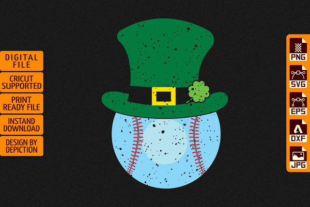 Happy Saint Patrick's Day T-Shirt, St.Patrick's Day Baseball Shirt Print Template Sketch DESIGN Depiction Studio 