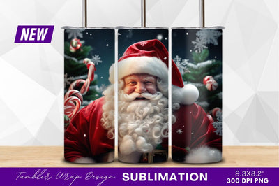 Happy santa claus with christmas background Sublimation Regulrcrative 