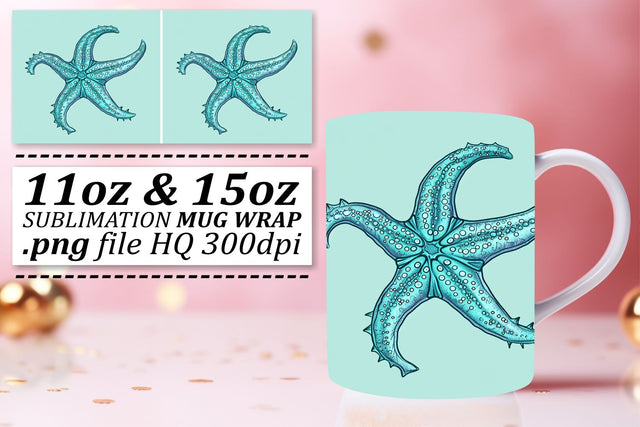 Happy Seaside Fish Pattern Mug Design Sublimation afrosvg 