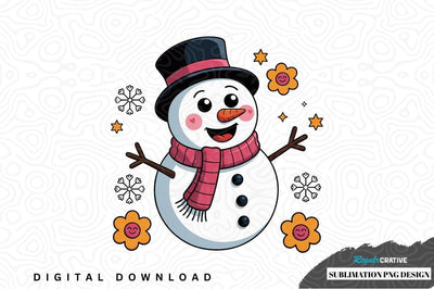 Happy snowman sublimation png design Sublimation Regulrcrative 