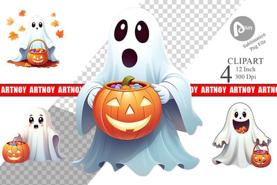 Happy Spook Clipart Sublimation artnoy 