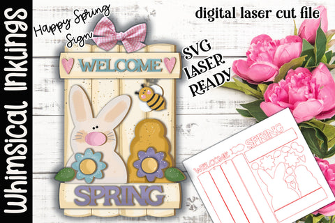 Happy Spring Theme SVG SVG Whimsical Inklings 