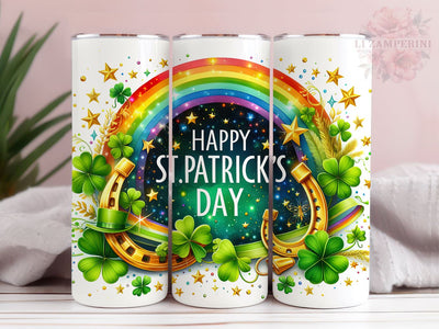 Happy St Patrick's Day 20oz Tumbler Wrap PNG, Patrick's Day Tumber Png, Straight & Tapered Tumbler Wrap, Instant Digital Download Sublimation Li Zamperini 