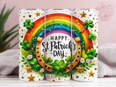 Happy St Patrick's Day 20oz Tumbler Wrap PNG, Patrick's Day Tumber Png, Straight & Tapered Tumbler Wrap, Instant Digital Download Sublimation Li Zamperini 