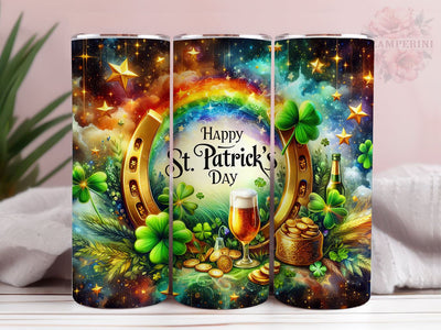 Happy St Patrick's Day 20oz Tumbler Wrap PNG, Patrick's Day Tumber Png, Straight & Tapered Tumbler Wrap, Instant Digital Download Sublimation Li Zamperini 