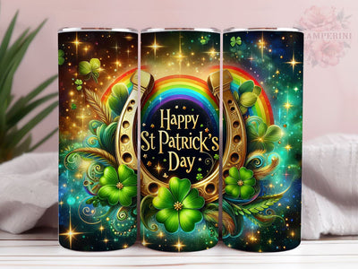 Happy St Patrick's Day 20oz Tumbler Wrap PNG, Patrick's Day Tumber Png, Straight & Tapered Tumbler Wrap, Instant Digital Download Sublimation Li Zamperini 