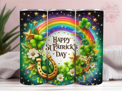 Happy St Patrick's Day 20oz Tumbler Wrap PNG, Patrick's Day Tumber Png, Straight & Tapered Tumbler Wrap, Instant Digital Download Sublimation Li Zamperini 