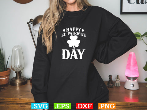 Happy St Patrick’s Day Gift T-shirt Design SVG Creativeart88 