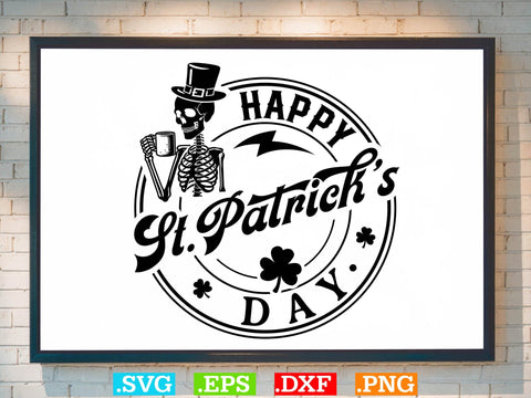 Happy St Patrick’s Day Gift T-shirt Design SVG Creativeart88 