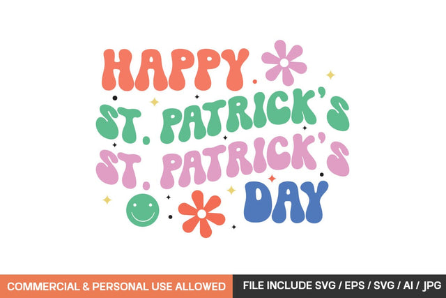 Happy St. Patrick's Day Retro design SVG designmaster24 