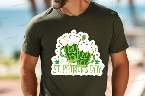 Happy st patricks day Sticker Design Sublimation Regulrcrative 