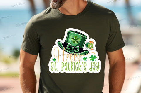 Happy st patricks day Sticker Design Sublimation Regulrcrative 