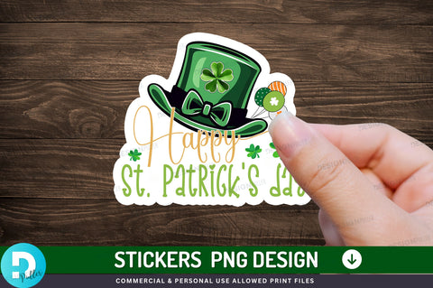 Happy st patricks day Sticker Design Sublimation Regulrcrative 