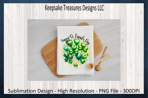 Happy St. Patrick's Day Sublimation PNG Design, Happy St. Patrick's Day Mug, Shamrock PNG, Digital Download, Happy St. Patrick's Day PNG Sublimation Keepsake Treasures Designs LLC. 