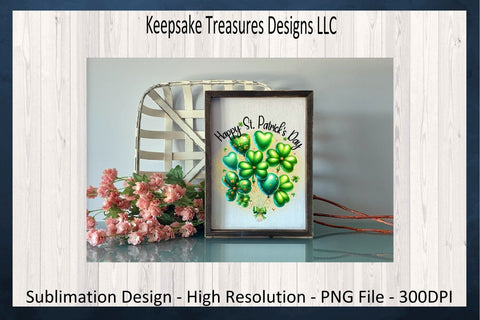 Happy St. Patrick's Day Sublimation PNG Design, Happy St. Patrick's Day Mug, Shamrock PNG, Digital Download, Happy St. Patrick's Day PNG Sublimation Keepsake Treasures Designs LLC. 