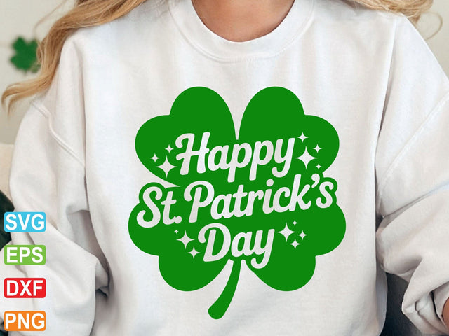 Happy St. Patrick's Day SVG PNG,Shamrock svg, Retro Clover svg png SVG artprintfile 