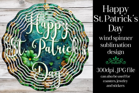 Happy St Patrick's Day Wind Spinner | Wind Spinner Sublimation Design | Irish Spinner d2 Sublimation Designing with Marlo 