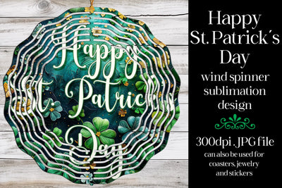 Happy St Patrick's Day Wind Spinner | Wind Spinner Sublimation Design | Irish Spinner d3 Sublimation Designing with Marlo 