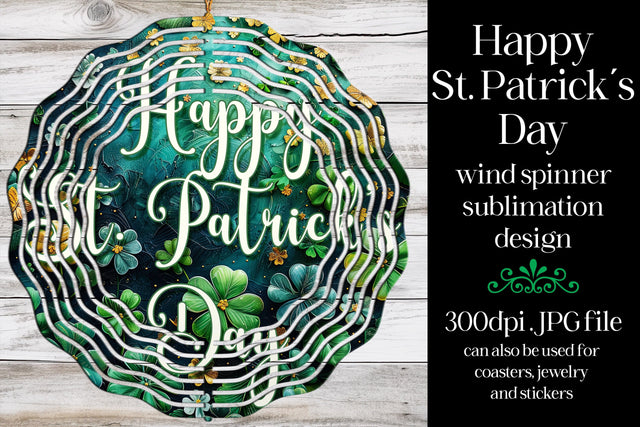 Happy St Patrick's Day Wind Spinner | Wind Spinner Sublimation Design | Irish Spinner d3 Sublimation Designing with Marlo 