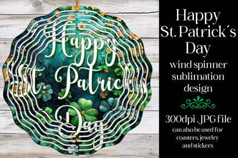 Happy St Patrick's Day Wind Spinner | Wind Spinner Sublimation Design | Irish Spinner d3 Sublimation Designing with Marlo 