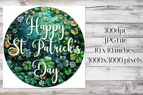 Happy St Patrick's Day Wind Spinner | Wind Spinner Sublimation Design | Irish Spinner d3 Sublimation Designing with Marlo 