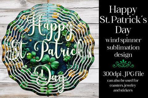 Happy St Patrick's Day Wind Spinner | Wind Spinner Sublimation Design | Irish Spinner d4 Sublimation Designing with Marlo 
