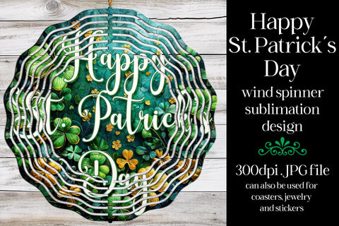 Happy St Patrick's Day Wind Spinner | Wind Spinner Sublimation Design | Irish Spinner Sublimation Designing with Marlo 