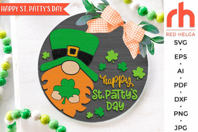 Happy St. Patty's Day SVG, St. Patrick's Day Sign Cut File SVG RedHelgaArt 