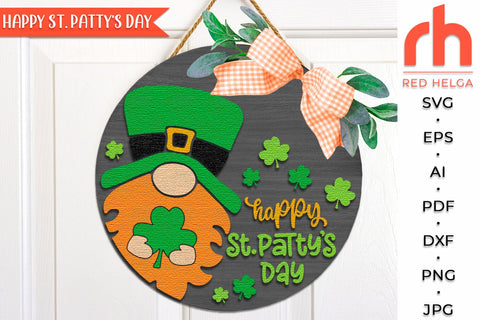 Happy St. Patty's Day SVG, St. Patrick's Day Sign Cut File SVG RedHelgaArt 