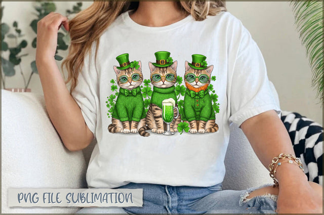 Happy St Pawtrick's Day Cat Lover PNG Sublimation Shetara Begum 