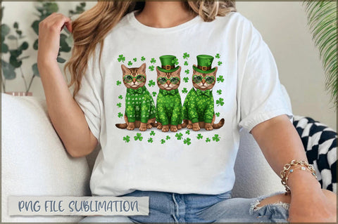 Happy St Pawtrick's Day Cat PNG Sublimation Shetara Begum 
