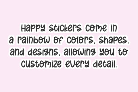 Happy Sticker - Cute Kids Font Font Masyafi Studio 