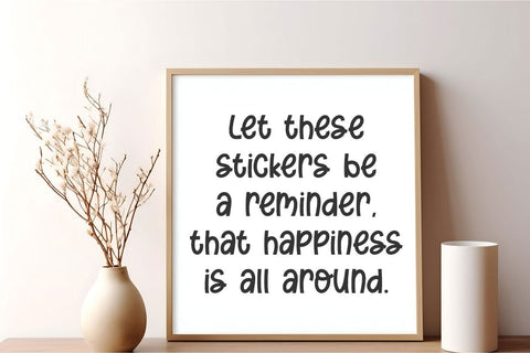 Happy Sticker - Cute Kids Font Font Masyafi Studio 