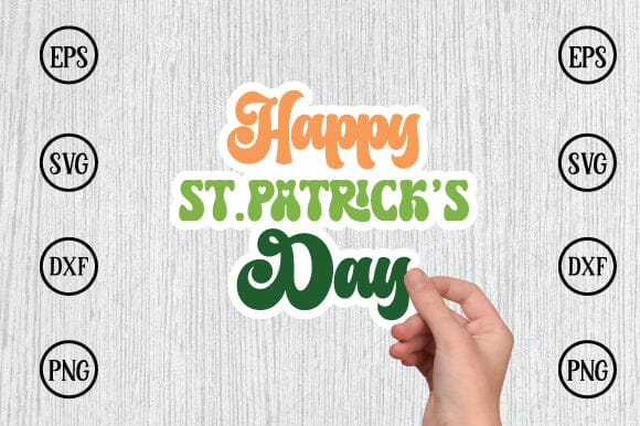 happy st.patrick’s day sticker svg design SVG sk.swapon Roy 