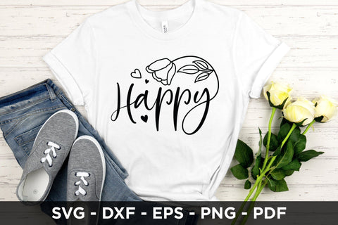Happy SVG | Wildflower SVG | Flower SVG SVG CraftLabSVG 