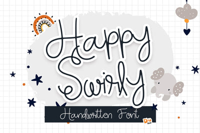 Happy Swirly Font Dm Letter Studio 