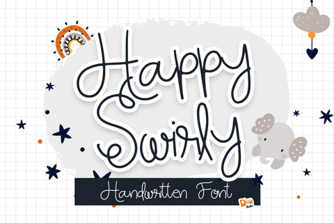Happy Swirly Font Dm Letter Studio 