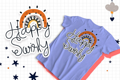 Happy Swirly Font Dm Letter Studio 