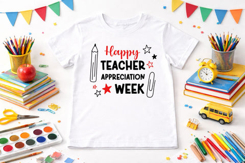 Happy Teacher Appreciation Week SVG | Teacher Gift Print PNG, School Elements Cut File, Sublimation | Thank You Teachers | Digital Download SVG AnnaViolet_store 