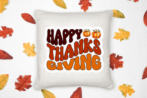 Happy thanks giving Stickers Design Sublimation Regulrcrative 
