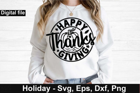 Happy thanks giving svg, Fall thanks giving svg, Thanks giving t shirt, fall t shirt, pumpkin t shirt, Thanks giving mug svg SVG Isabella Machell 