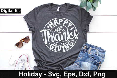 Happy thanks giving svg, Fall thanks giving svg, Thanks giving t shirt, fall t shirt, pumpkin t shirt, Thanks giving mug svg SVG Isabella Machell 