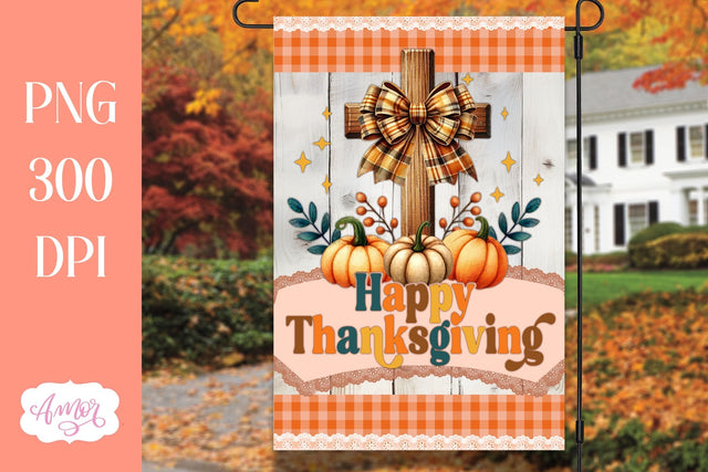 Happy thanksgiving garden flag sublimation | Fall Pumpkins Sublimation Amorclipart 