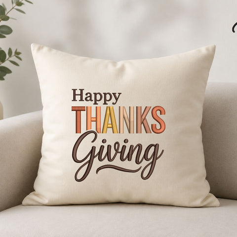 Happy Thanksgiving Machine Embroidery Design – Thanksgiving Quote Embroidery File Embroidery/Applique DESIGNS PatternFeed8 