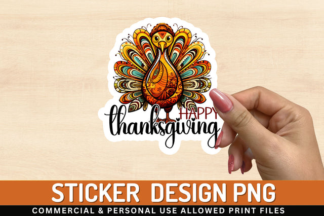 Happy thanksgiving Sticker Design Sublimation Regulrcrative 