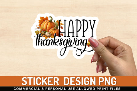 Happy thanksgiving Sticker Design Sublimation Regulrcrative 