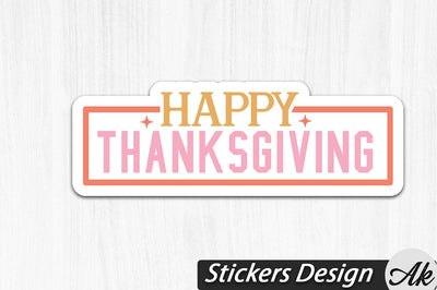 Happy Thanksgiving Stickers Design SVG akazaddesign 